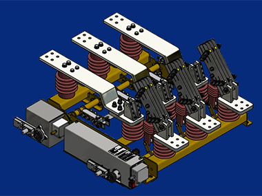 GN-SD type Indoor Three-pole Electric Disconnector - Manual grounding (GN-7.2/3000-3B.SD)